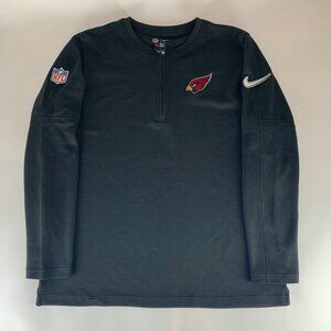 Arizona Cardinals NFL Black Nike On Field 1/4 Zip Athletic Pullover Mens Large